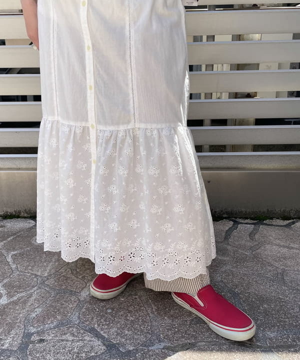 コウリキ　マミさんの「BEAMS WOMEN｜ドット オープン カラー ショートスリーブ」を使ったコーディネート