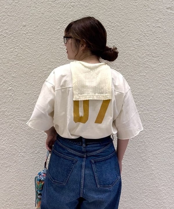 かわい みづきさんの「ジャガード リブ セーラー Tシャツ」を使ったコーディネート