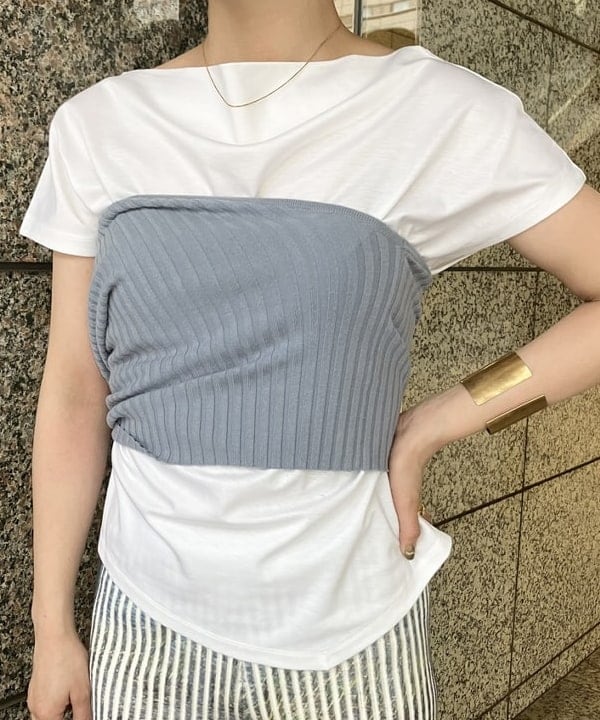 多田 日奈子さんの「BEAMS WOMEN｜アシンメトリーヘム ハーフスリーブ プルオーバー」を使ったコーディネート