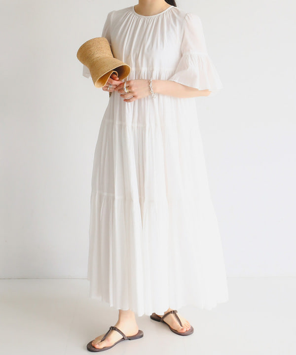 Ichika Hondaさんの「BEAMS WOMEN｜MARIHA / 春のすずらん ソリッド ワンピース」を使ったコーディネート