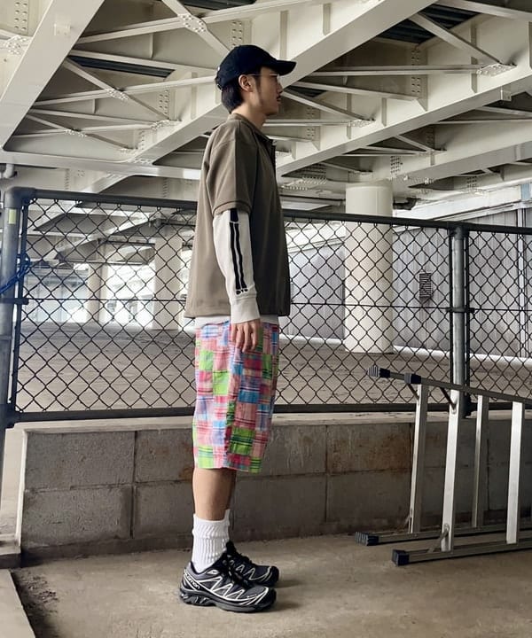高遠 恒巳さんの「BEAMS WOMEN｜Easy Shorts Patchwork Madras」を使ったコーディネート