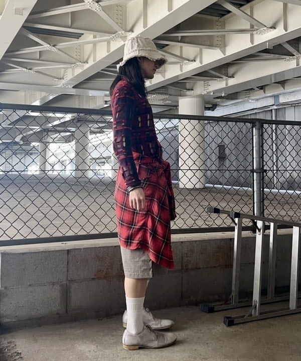 翔さんの「BEAMS WOMEN｜【別注】GRILLO / キャンバス バケット ハット」を使ったコーディネート