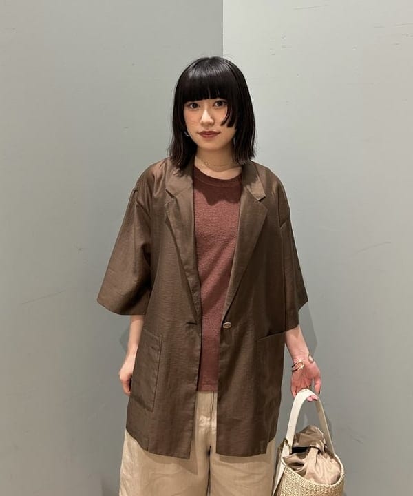 大槻 まひろさんの「BEAMS WOMEN｜VIOLAd&rsquo;ORO / アバカ バケツ トートバッグ」を使ったコーディネート