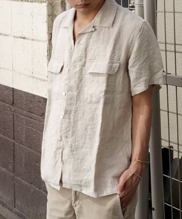 流聖さんの「BEAMS WOMEN｜Open Collar 1/40 Linen」を使ったコーディネート