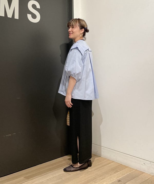 IZUMI MAYUMIさんの「BEAMS WOMEN｜タック ショートスリーブ ブラウス」を使ったコーディネート