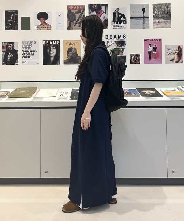 清水 彩乃さんの「BEAMS WOMEN｜LACOSTE / ロング ピケ ドレス」を使ったコーディネート