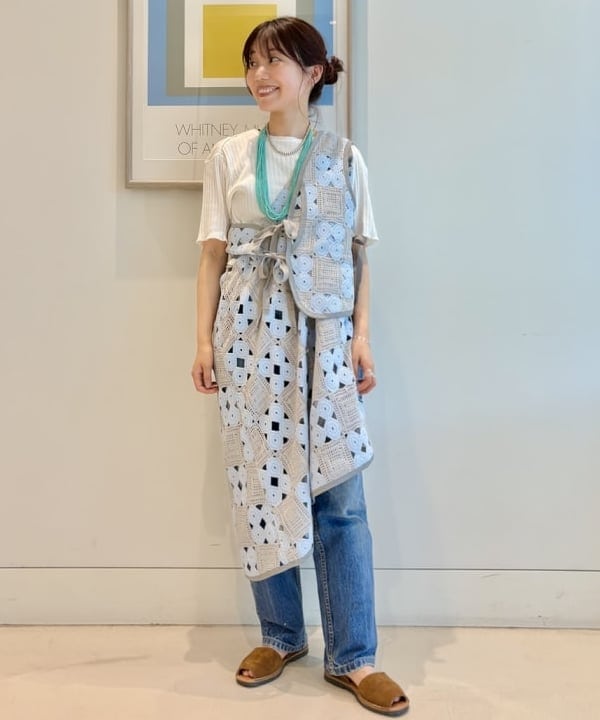 SHINAGAWAさんの「BEAMS WOMEN｜ジャガード リブ セーラー Tシャツ」を使ったコーディネート