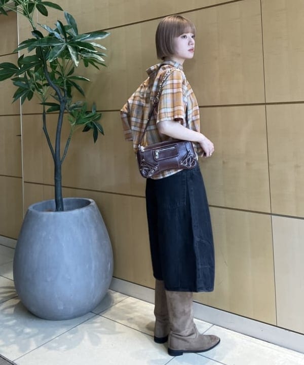 Hazukiさんの「BEAMS WOMEN｜チェック ショート シャツ」を使ったコーディネート