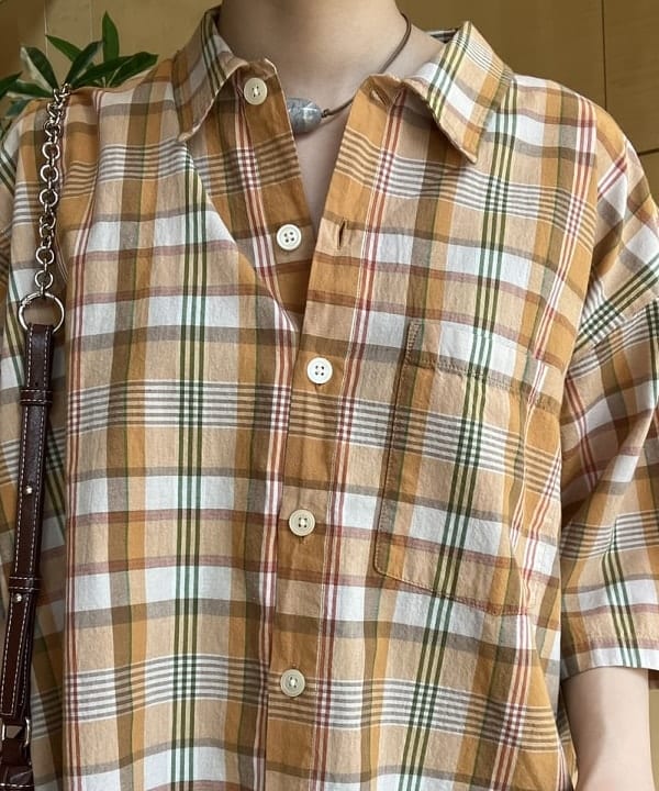 Hazukiさんの「BEAMS WOMEN｜チェック ショート シャツ」を使ったコーディネート