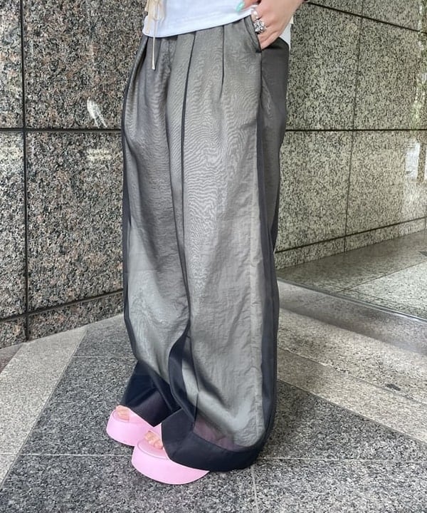 まゆちゃんさんの「BEAMS WOMEN｜シアー レイヤード ワイド パンツ」を使ったコーディネート