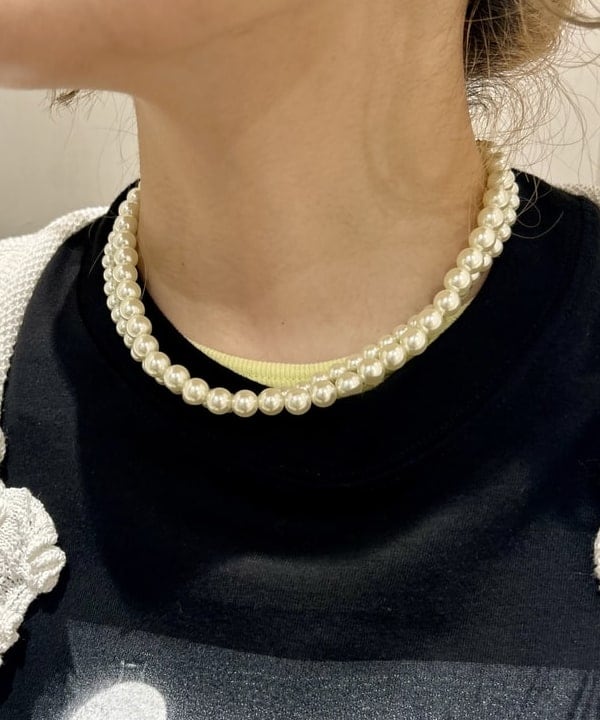 小原 もこさんの「BEAMS WOMEN｜BEAMS BOY / パールチョーカー セット」を使ったコーディネート