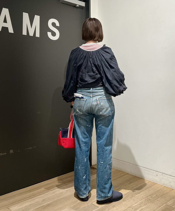 浦谷 久枝さんの「BEAMS WOMEN｜【別注】Health Knit / ボーダー フライス 5分袖 Tシャツ」を使ったコーディネート