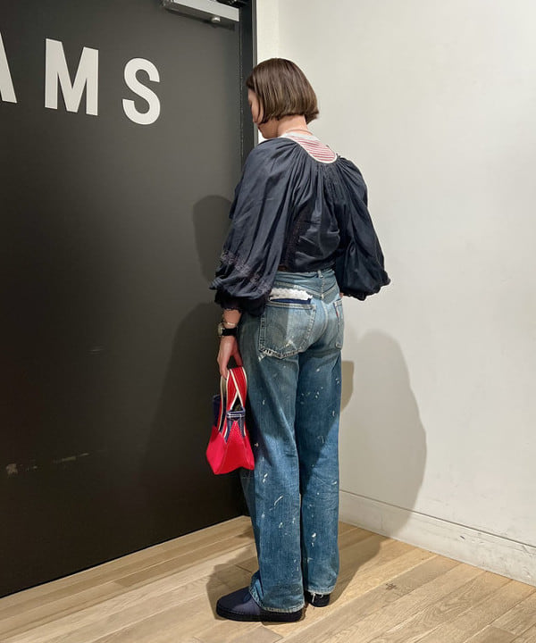 浦谷 久枝さんの「BEAMS WOMEN｜【別注】Health Knit / ボーダー フライス 5分袖 Tシャツ」を使ったコーディネート