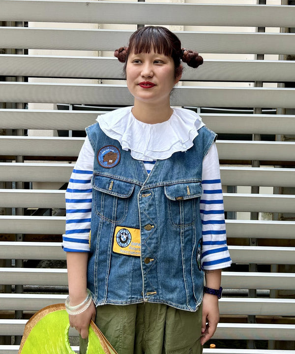 Kyooka Sayakaさんの「BEAMS WOMEN｜ナバルボーダー ビッグ ボートネック カットソー」を使ったコーディネート