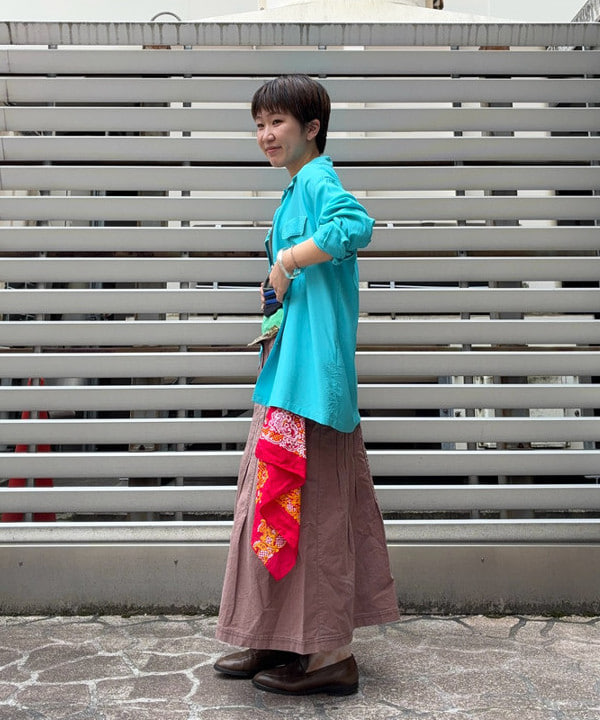 森川 夏衣さんの「BEAMS WOMEN｜STYLE EYES / BOWLING L/S SHIRTS」を使ったコーディネート