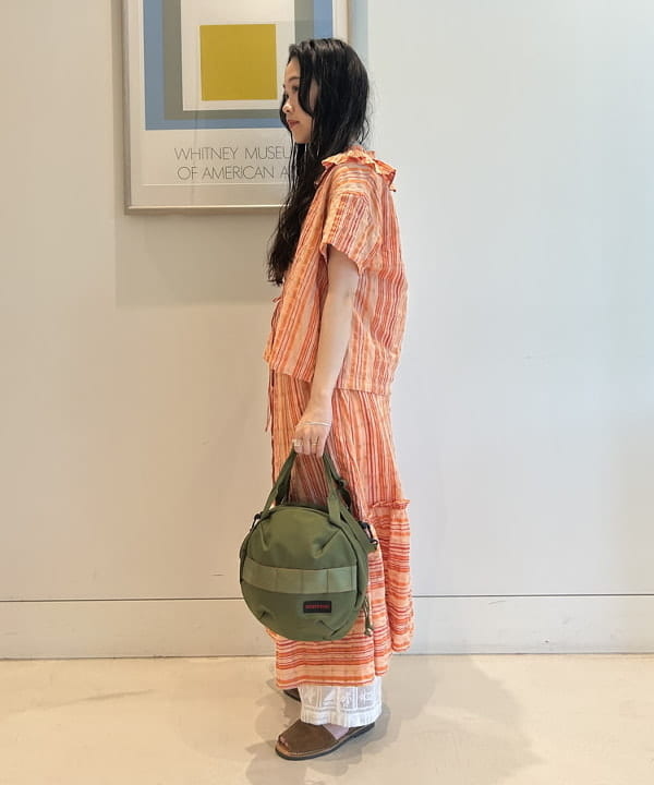 清水 彩乃さんの「BEAMS WOMEN｜ストライプ キャミ ワンピース」を使ったコーディネート