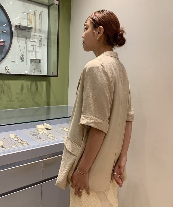 れいなさんの「BEAMS WOMEN｜ダブルブレスト ハーフスリーブ ジャケット」を使ったコーディネート