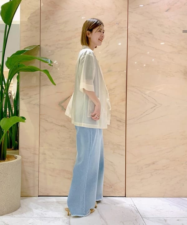 AONO SHIKAMAさんの「BEAMS WOMEN｜シアー オーバー テーラージャケット」を使ったコーディネート