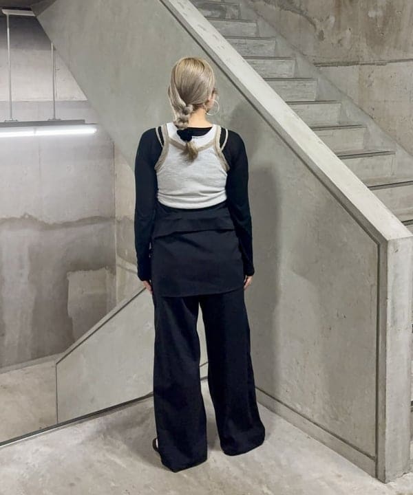 福田 まみさんの「BEAMS WOMEN｜シルバー 6cm フープピアス」を使ったコーディネート