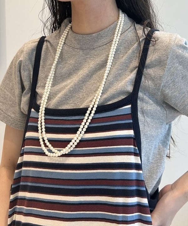 清水 彩乃さんの「BEAMS WOMEN｜マルチボーダー タンクトップ」を使ったコーディネート
