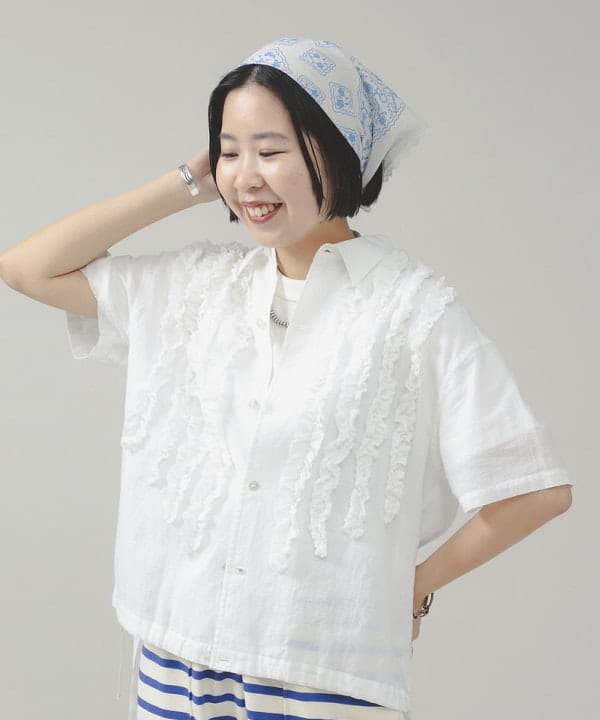 ミナミマリコさんの「BEAMS WOMEN｜2WAY レース バンダナ」を使ったコーディネート