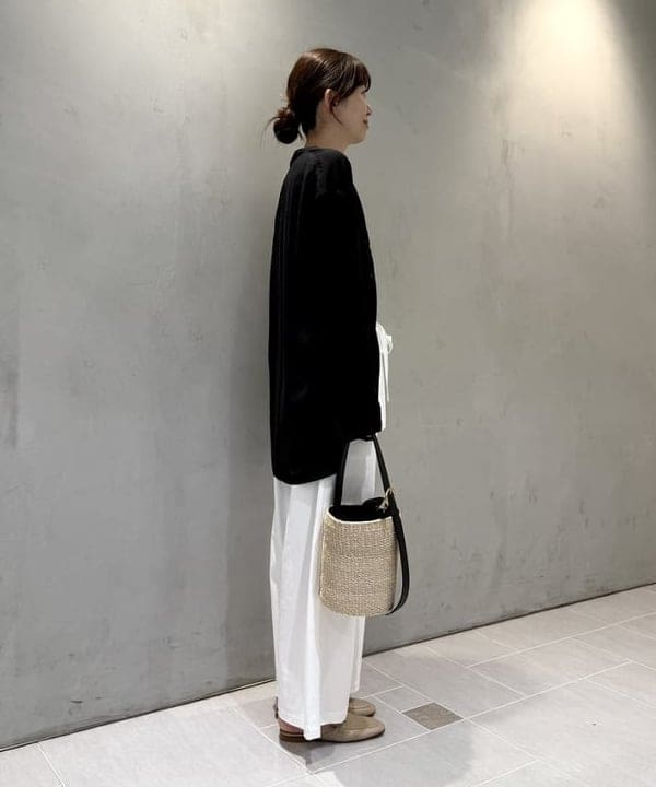 ヒライさんの「BEAMS WOMEN｜ウエストリボン ドライ パンツ」を使ったコーディネート