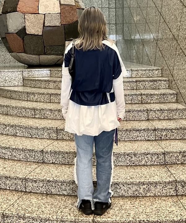 YABUさんの「BEAMS WOMEN｜レース アップ ミニ バッグ」を使ったコーディネート