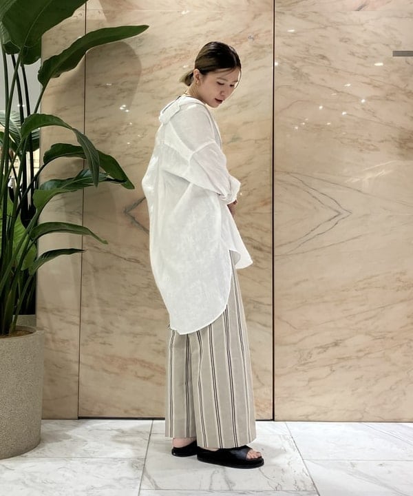 AONO SHIKAMAさんの「BEAMS WOMEN｜ビーチサイド シャツ .M」を使ったコーディネート