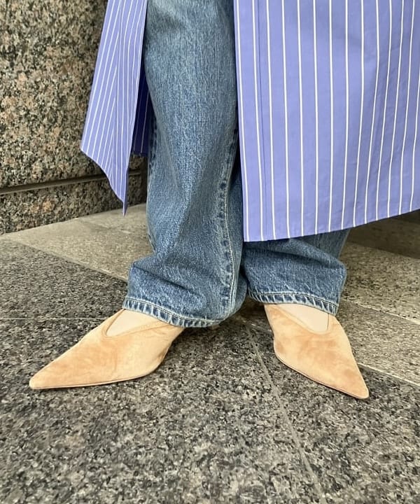 多田 日奈子さんの「BEAMS WOMEN｜バックオープン シャツワンピース」を使ったコーディネート