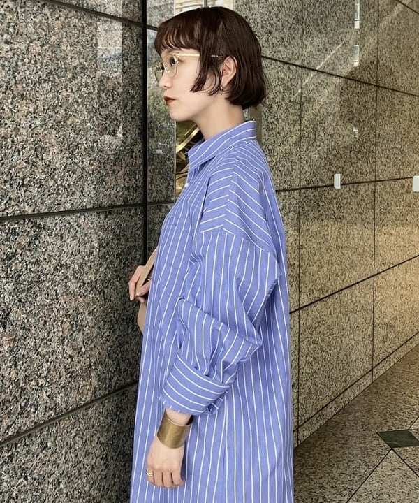 多田 日奈子さんの「BEAMS WOMEN｜バックオープン シャツワンピース」を使ったコーディネート