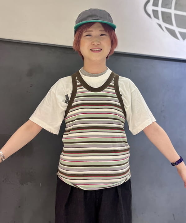 木村 梨香さんの「BEAMS WOMEN｜ボーイ ベーシック Tシャツ」を使ったコーディネート