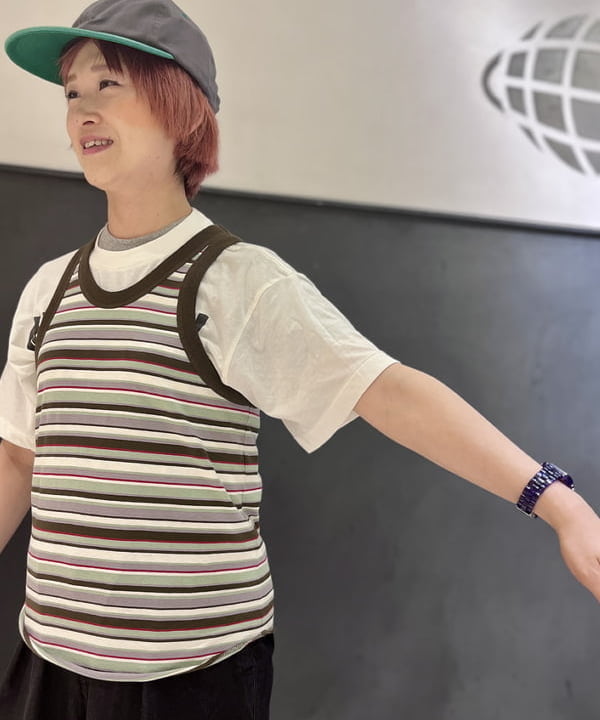 木村 梨香さんの「BEAMS WOMEN｜ボーイ ベーシック Tシャツ」を使ったコーディネート