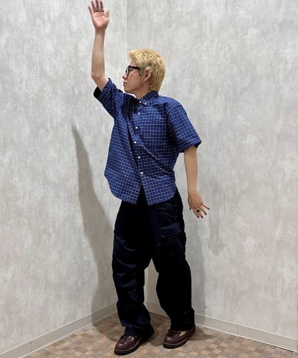 配島 孝明さんの「BEAMS WOMEN｜ワイドフィット 5分袖 ボタンダウンシャツ」を使ったコーディネート