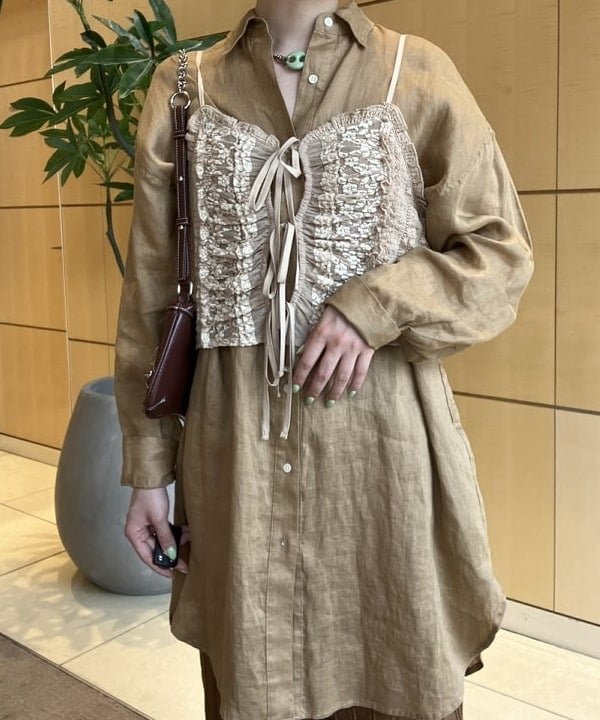 Hazukiさんの「BEAMS WOMEN｜ストライプ ジャカード ワイド パンツ」を使ったコーディネート