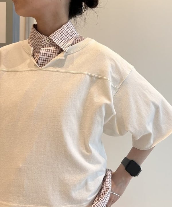 清水 彩乃さんの「BEAMS WOMEN｜ペーパー ライク ベルト」を使ったコーディネート