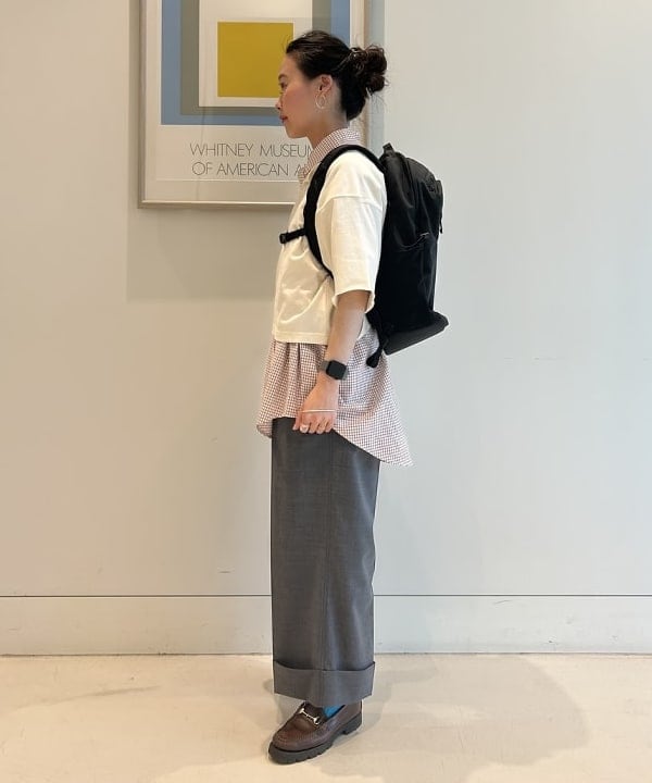 清水 彩乃さんの「BEAMS WOMEN｜ペーパー ライク ベルト」を使ったコーディネート