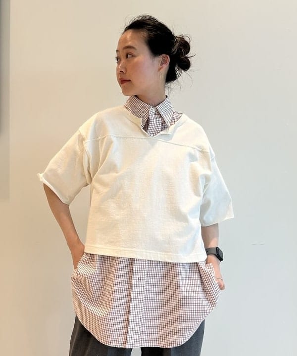 清水 彩乃さんの「BEAMS WOMEN｜ペーパー ライク ベルト」を使ったコーディネート