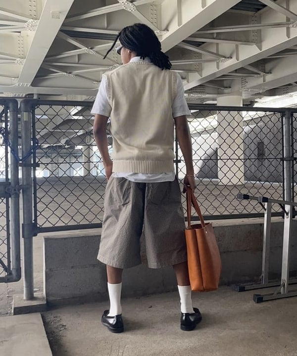 NADEL ナデールさんの「BEAMS WOMEN｜【別注】Gramicci / チェック ショーツ」を使ったコーディネート