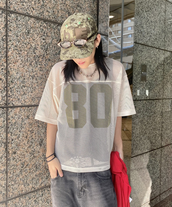 はるひむさんの「BEAMS WOMEN｜メッシュ プリント Tシャツ」を使ったコーディネート