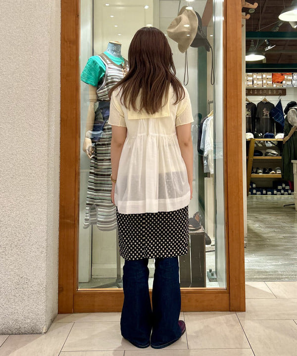 ナツハさんの「BEAMS WOMEN｜ジャガード リブ セーラー Tシャツ」を使ったコーディネート