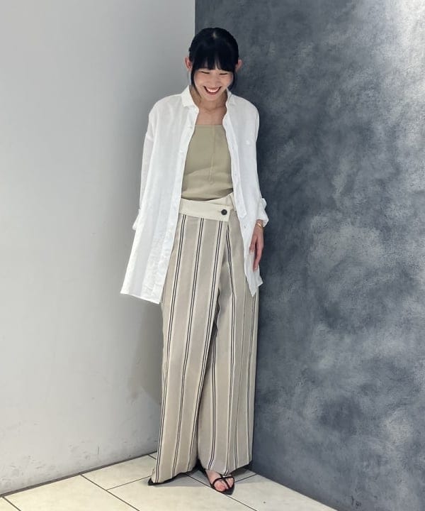 nodokaさんの「BEAMS WOMEN｜【別注】スタイリスト佐藤佳菜子 × SLOANE / ミラノ リブ タンクトップ」を使ったコーディネート