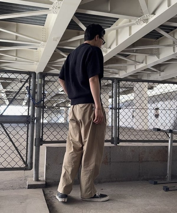 川崎 駿希さんの「BEAMS WOMEN｜メッシュ ニット ポロシャツ」を使ったコーディネート