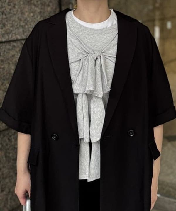 YABUさんの「BEAMS WOMEN｜フロント リボン ノースリーブ トップス」を使ったコーディネート