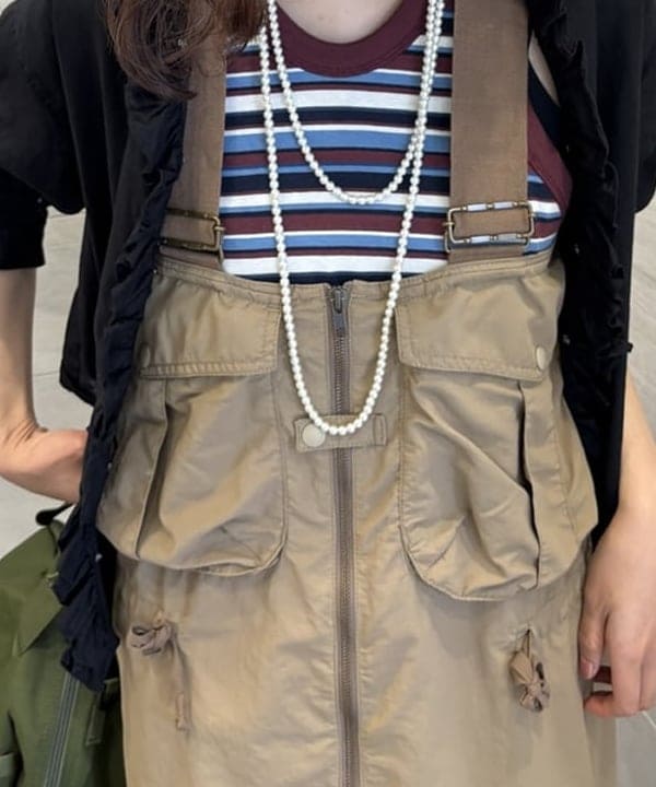 み　う　ちさんの「BEAMS WOMEN｜コットン リネン フリル ギャザー ショートスリーブ」を使ったコーディネート