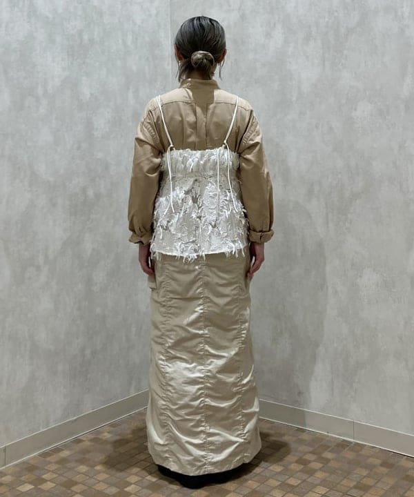 YABUさんの「BEAMS WOMEN｜フリンジ ジャカード キャミソール」を使ったコーディネート