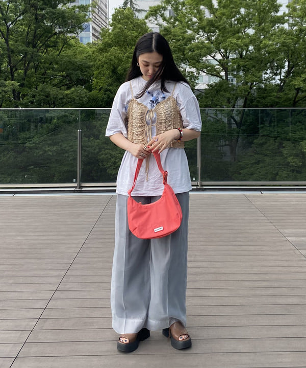 ayaさんの「BEAMS WOMEN｜シアー レイヤード ワイド パンツ」を使ったコーディネート