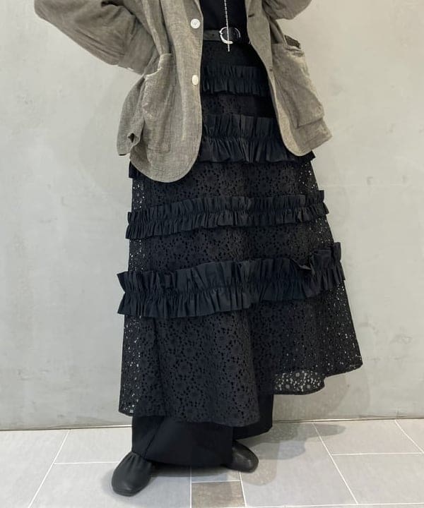 CHIHIROさんの「BEAMS WOMEN｜A PUPIL / フリル レース スカート」を使ったコーディネート