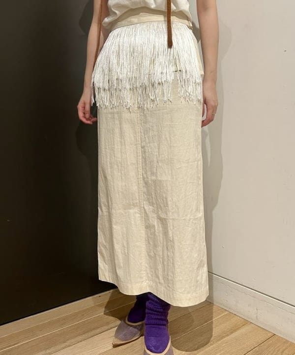 早川 萌子さんの「BEAMS WOMEN｜フリンジ 2way タイト スカート」を使ったコーディネート