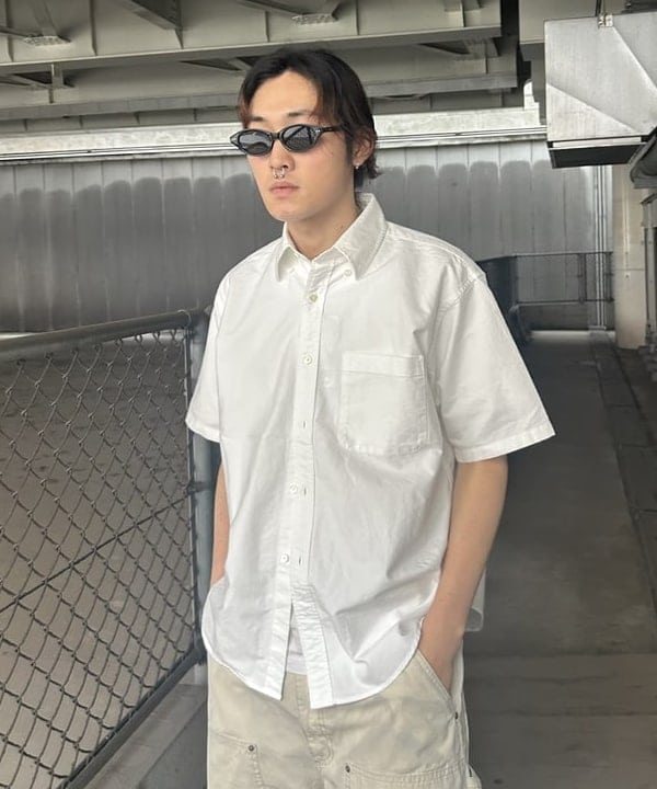 タマイユウトさんの「BEAMS WOMEN｜ワイドフィット 5分袖 ボタンダウンシャツ」を使ったコーディネート