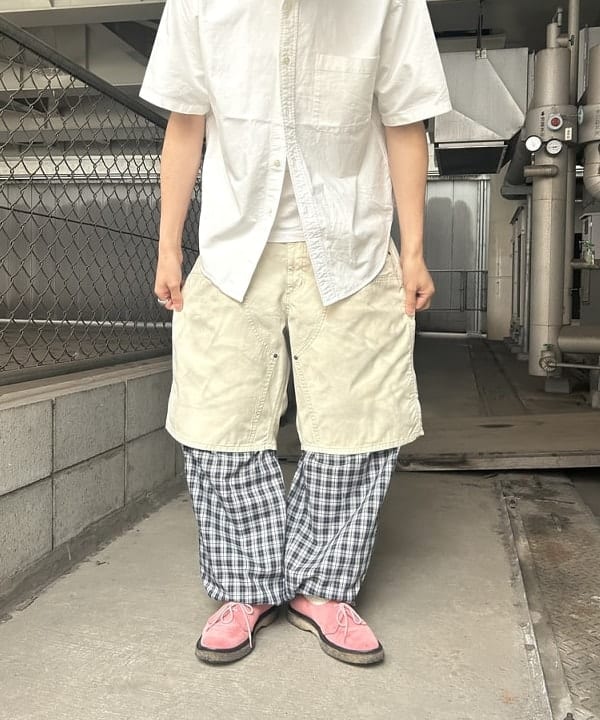 タマイユウトさんの「BEAMS WOMEN｜ワイドフィット 5分袖 ボタンダウンシャツ」を使ったコーディネート